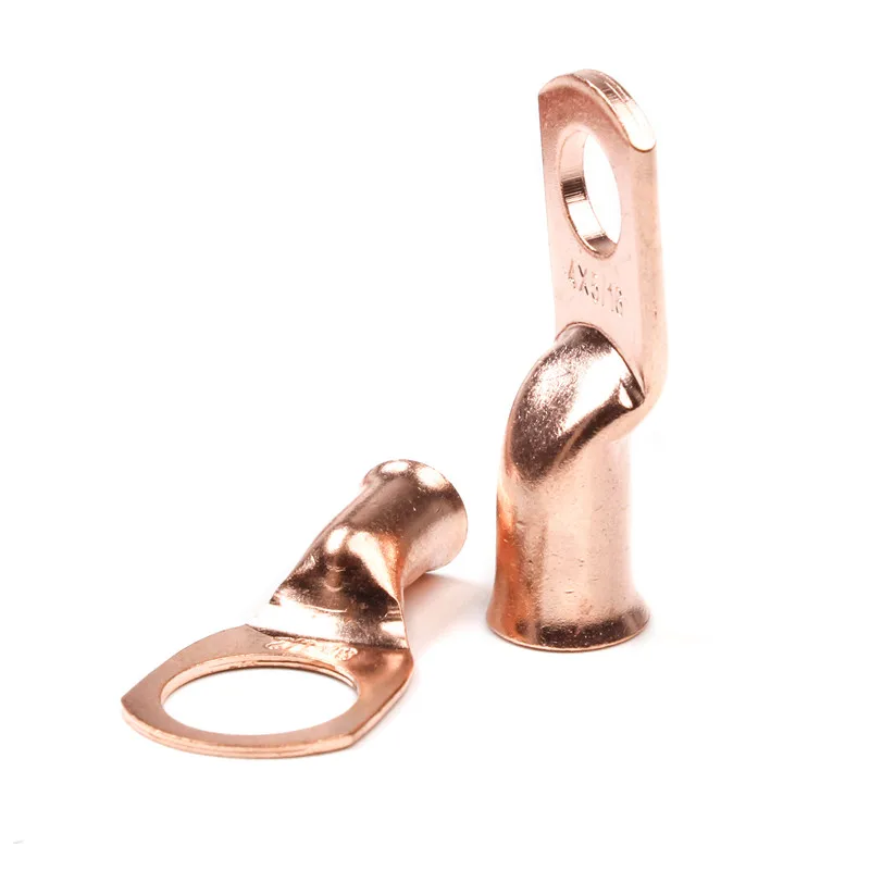 100 шт. болтовое отверстие, медные наконечники для кабеля из луженой меди, набор клемм для аккумулятора, кабельные наконечники с неизолированным кольцом
