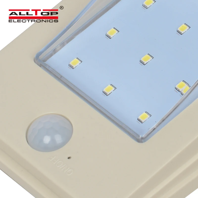 Hot sale 2W motion sensor photocell garden led lamp outdoor wireless solar wall light