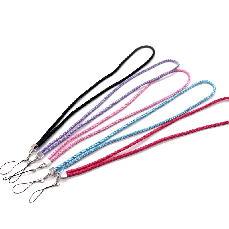 
Hot selling light leather round neck lanyard for girls 