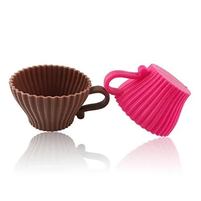 Custom logo cupcake muffin baking cups pastry molds oven use cake silicone mold