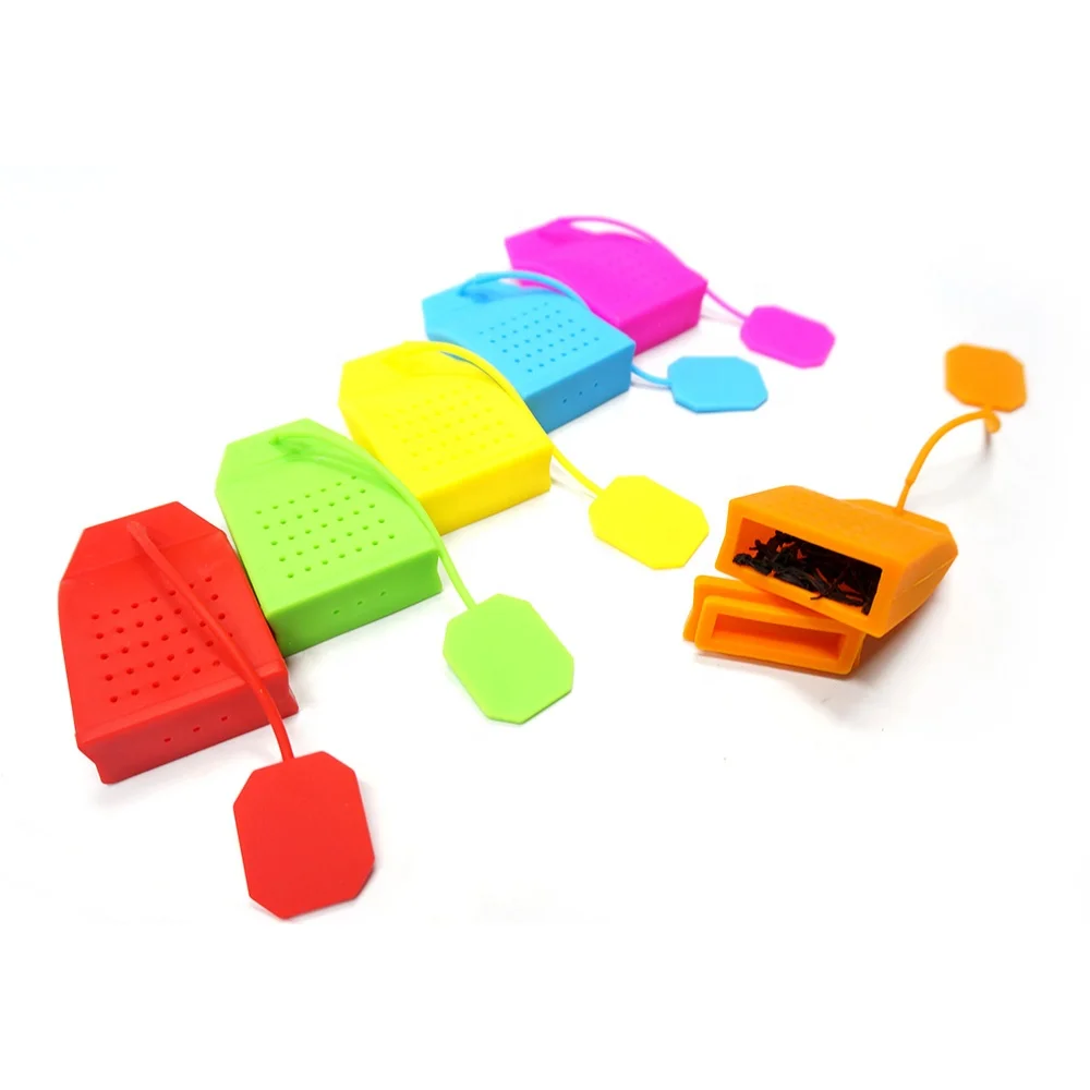 Яркие силиконовые многоразовые чайные пакетики без бисфенола А силиконовый чайный инфузор набор фильтров