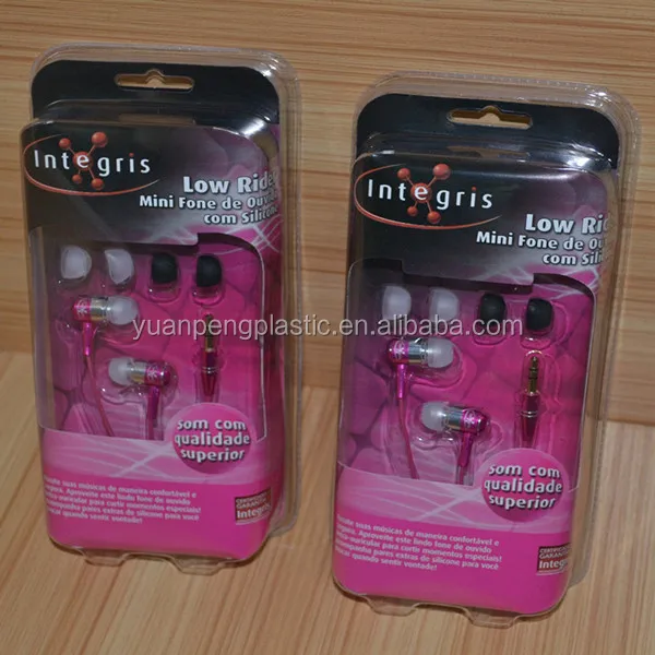 Customized hanging clamshell blister packaging with printed insert card PVC clamshell blister packaging with custom size