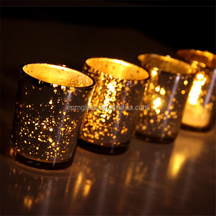 8 oz straight sided tumbler mercury glass candle holder wholesale in different sizes
