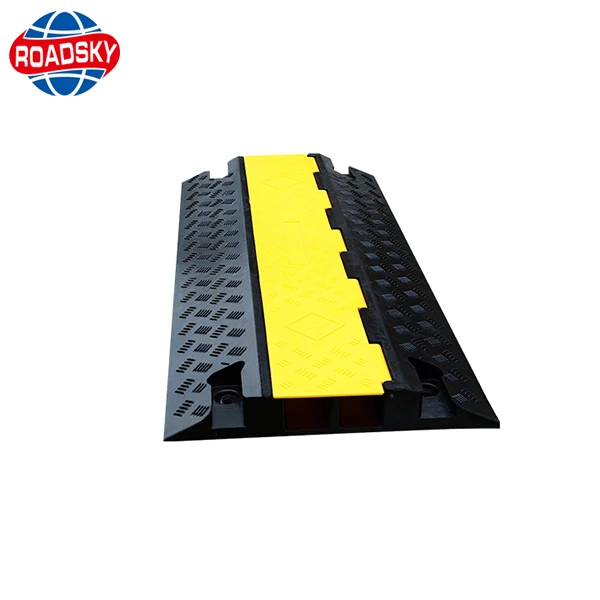 flexible rubber ramp protector 5 channel cable bridge