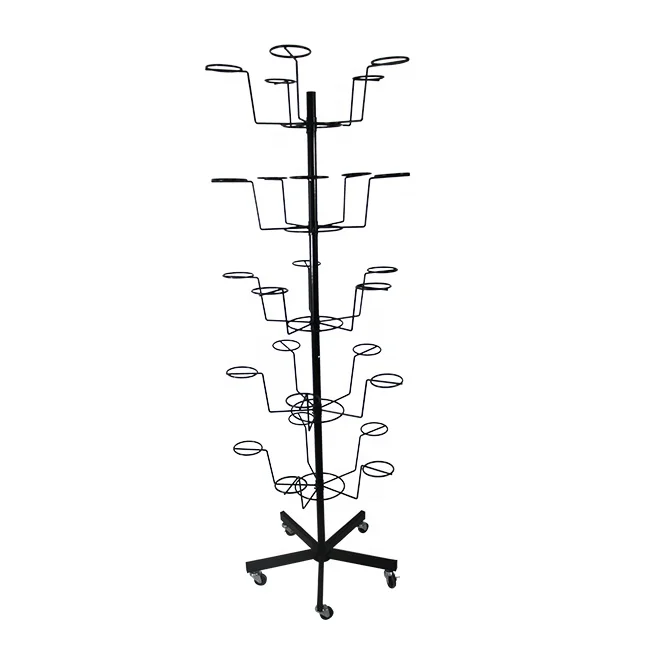 commercial hat racks Shop fitting metal rotating hanging hats display racks