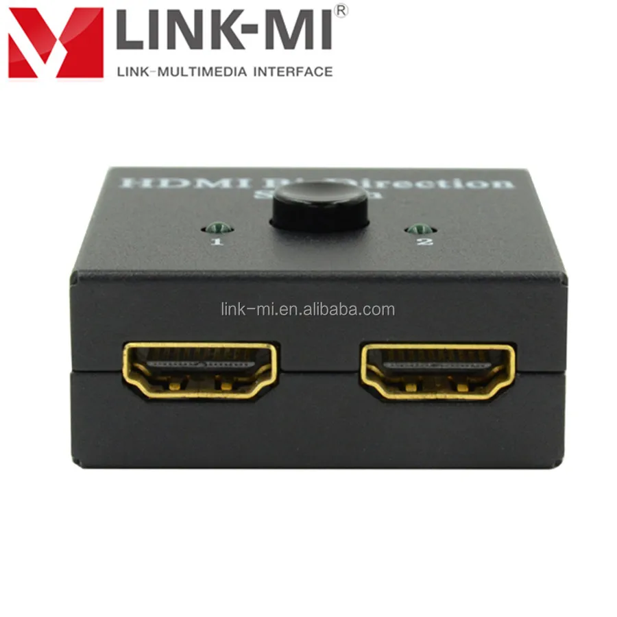 LINK-MI 1x2 HDMI Splitter 2x1 HDMI Switch input/output up to 5 meters AWG26 cable HDMI Bi-direction 3D video Plug & Play