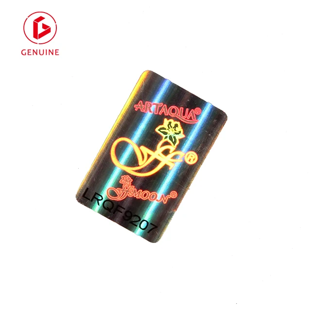 Watermark certificate visa card transformers silver scratch off hologram sticker