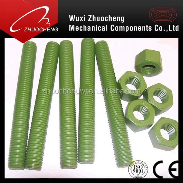 Manufacturers heavy tensile A193 B7 ptfe stud bolts