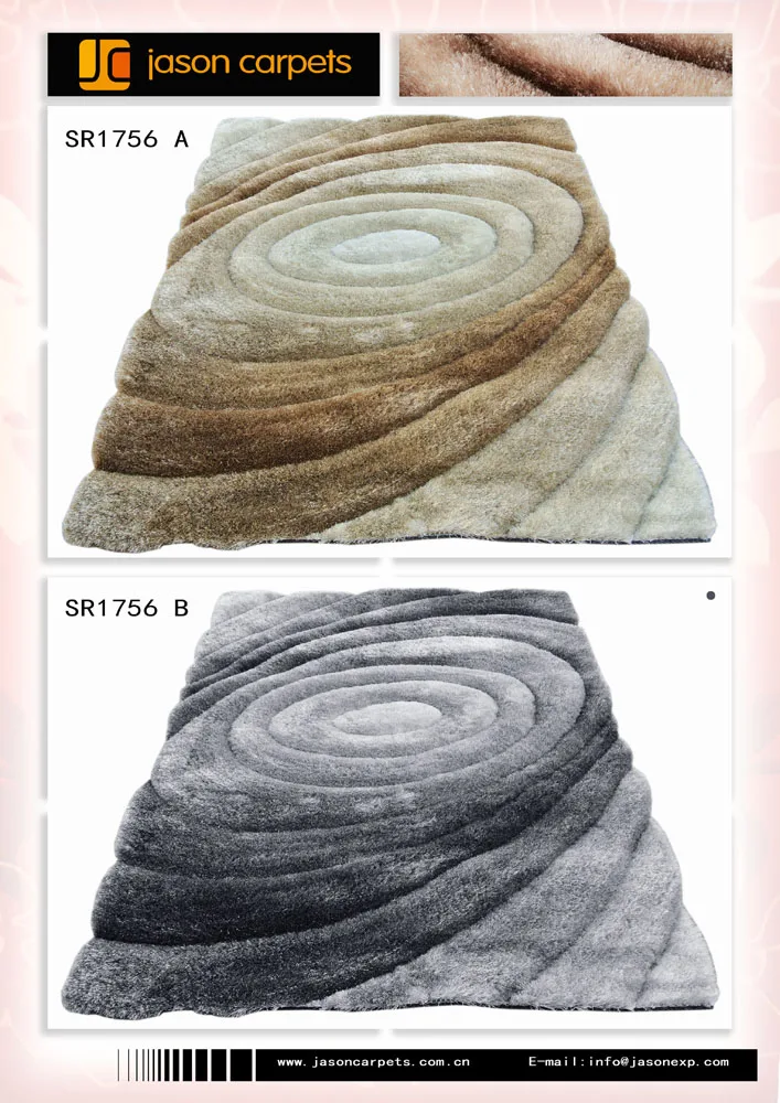 Tianjin Factory Wholesale 100%polyester 3d Shaggy Floor Carpet Living room