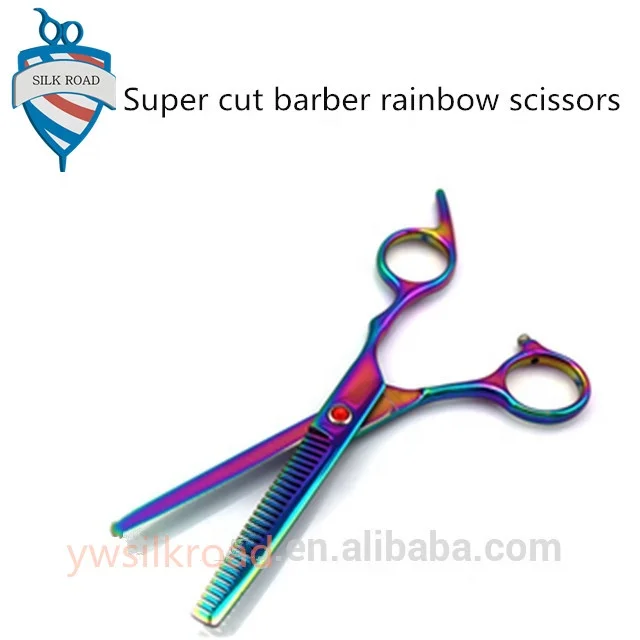 2018 New Style Professional swivel thumb hairdressing super cut barber colourful hairdressing scissors training head for hairdre