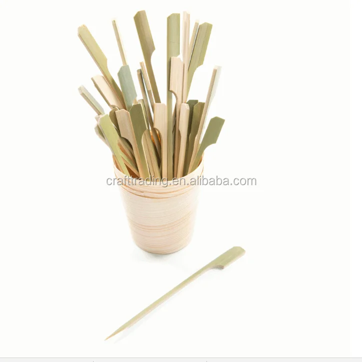 Wholesale price fruit pick skewers stick eco friendly disposable bamboo golf skewer