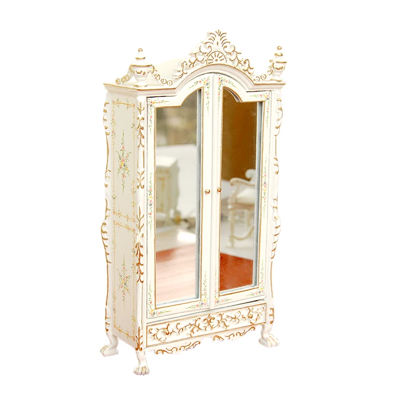 iland Miniatures Dollhouse Miniature Furniture Bedroom Victorian Style Cabinet w/ Mirror JB0032