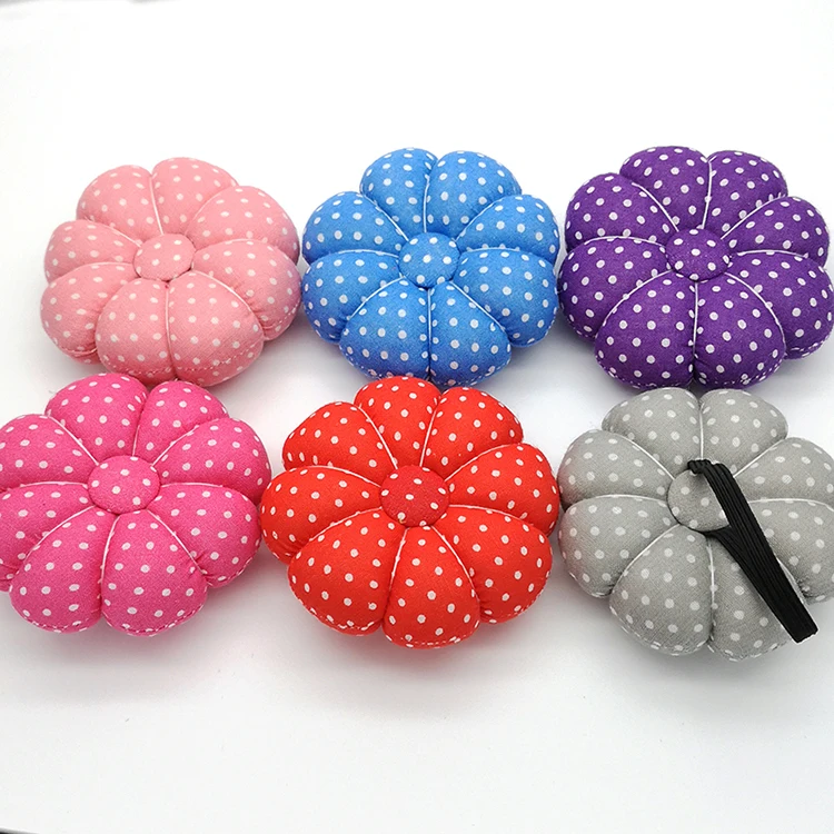 Free shipping Elastic Wrist Belt pumpkin Pin Cushion blue KJ58-1