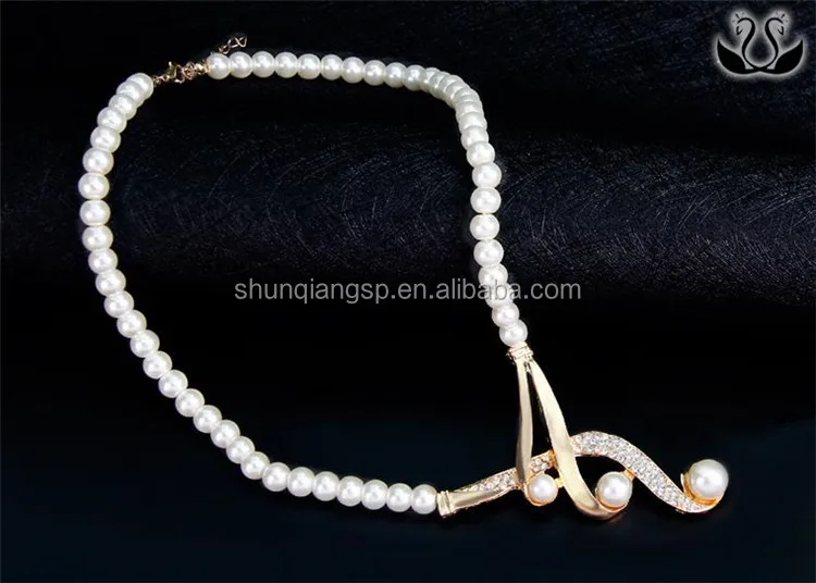 Alibaba Cheap Bridal Pearl Necklace Earring Jewelry Set