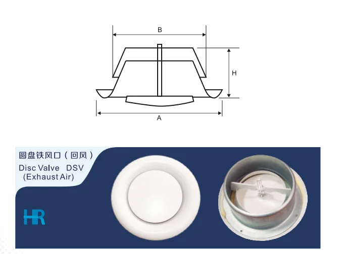 Circular Round Ceiling Diffuser Air Conditioner filter For HVAC System