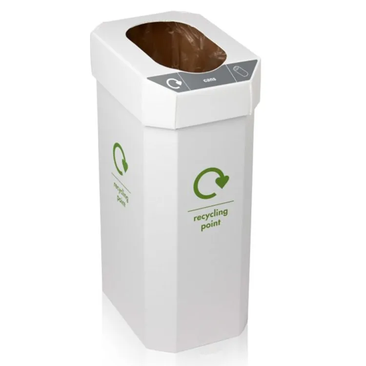 Eco-friendly foldable recycle bin a recycling corrugated cardboard bin