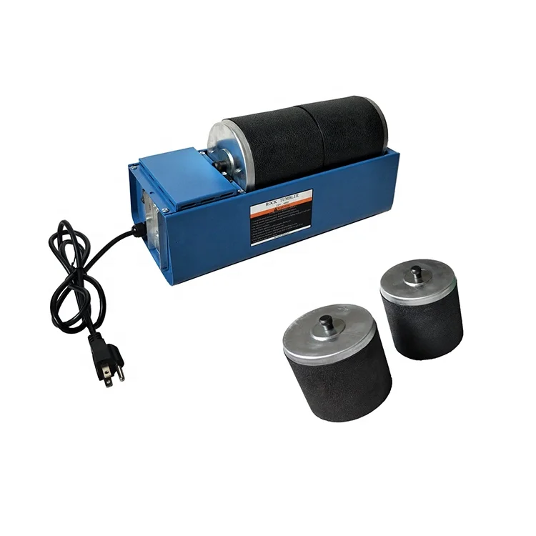 
6 LB 120V jewelry rock tumbler polisher mini barrel rotary rock tumbler with extra drum 