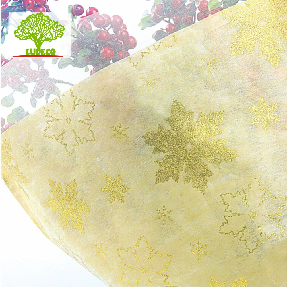 Хорошее качество, гофрированная бумага для упаковки цветов, декоративные сетчатые рулоны, хлопковая Сетчатая Сумка с логотипом