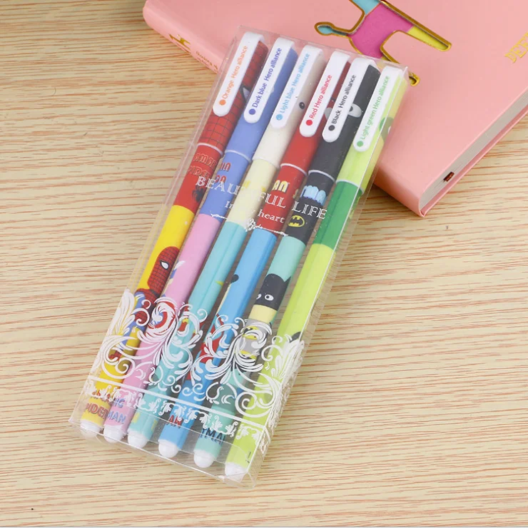 Promotional Gift Japan Stationery Colorful Neon Rainbow Gel Ink Pen Professional Writing Pen Set Different Color Plastic Gel Pen