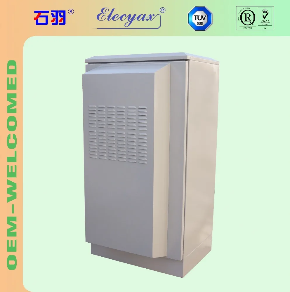 
22U 19inch outdoor electrical enclosure waterproof metal telecom cabinet with heat exchanger IP55 SK-260 