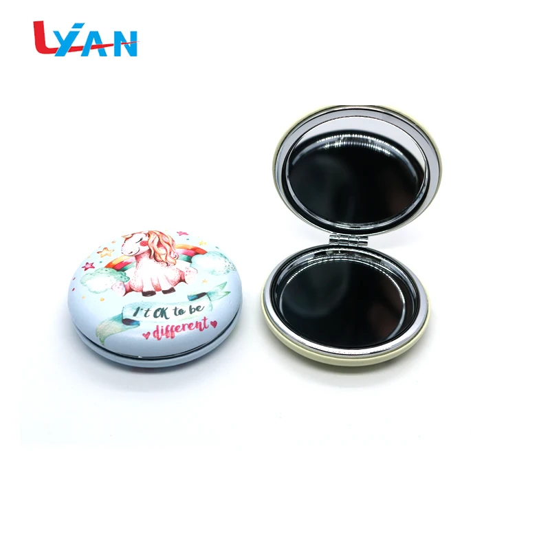 Custom Compact Private Label Pocket Mirror in Round Shape