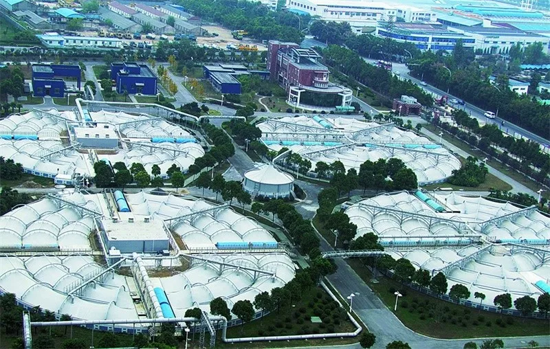 
architecture membrane stadium roofing PTFE stadium tent membrane structure with steel frame 