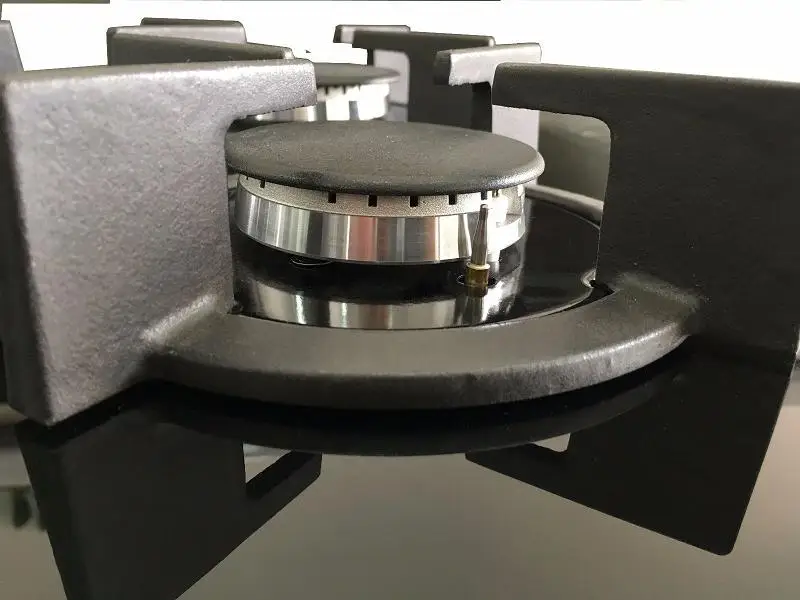 5 Burner Built-in Gas on Glass Hob 70cm with Wok Burner