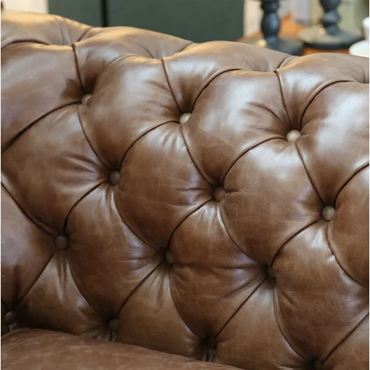 Chesterfield modern microfiber leather French design Living room  cheap   sofa