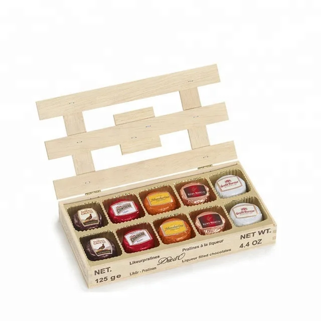 
Hot selling customized Chocolate Box Wooden ,pine wood chocolate box 