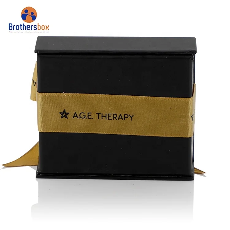 Handmade black cardboard gift box