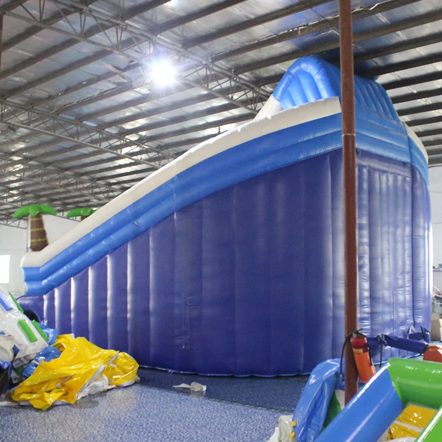 Factory Price Inflatable Bear Theme Slide Inflatable Animal Aqua Park Equipment For Kids
