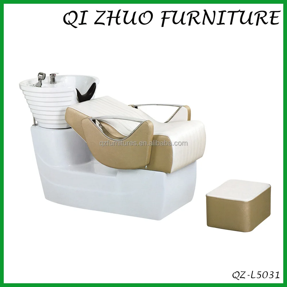 White color shampoo chairs unit from China QZ-L5031