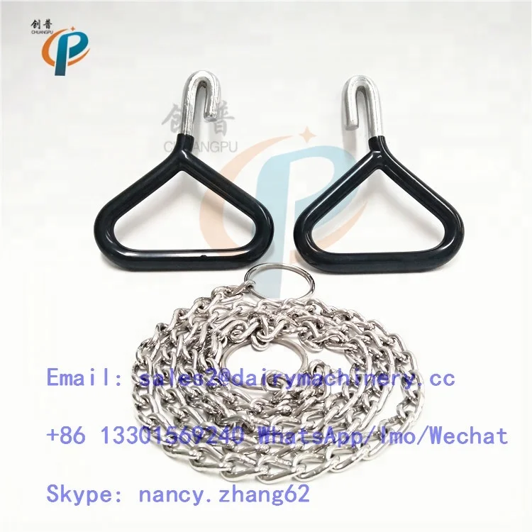 Farm Dystocia Equipment, OB Obstetrical Chain , Cow Midwifery Hook, 1.5m length with SS304