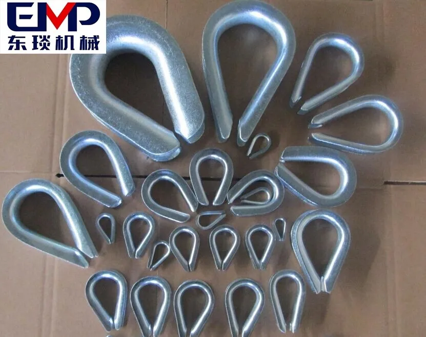 hot sale  high quality G411/DIN6899/EUROPE TYPE WIRE ROPE THIMBLE with ISO&CE certificate