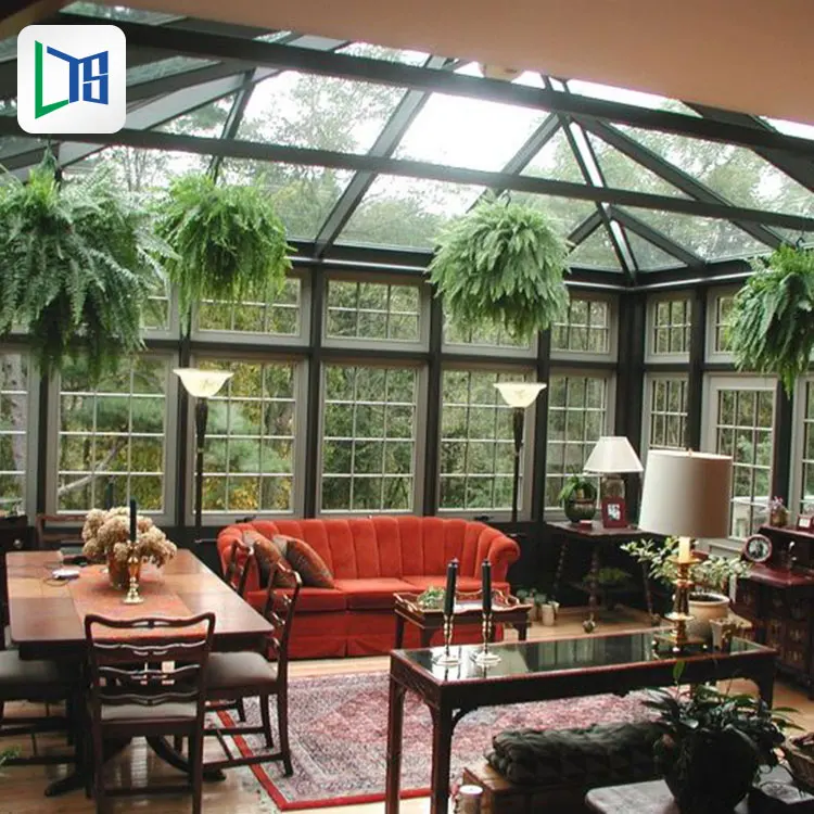 aluminum alloy garden house homely house prefab glass conservatory double storey glass extension