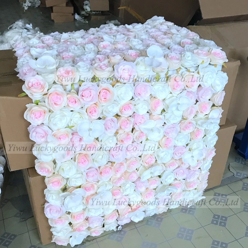 LFB852 Factory direct wholesale flower wall cloth with white pink rose