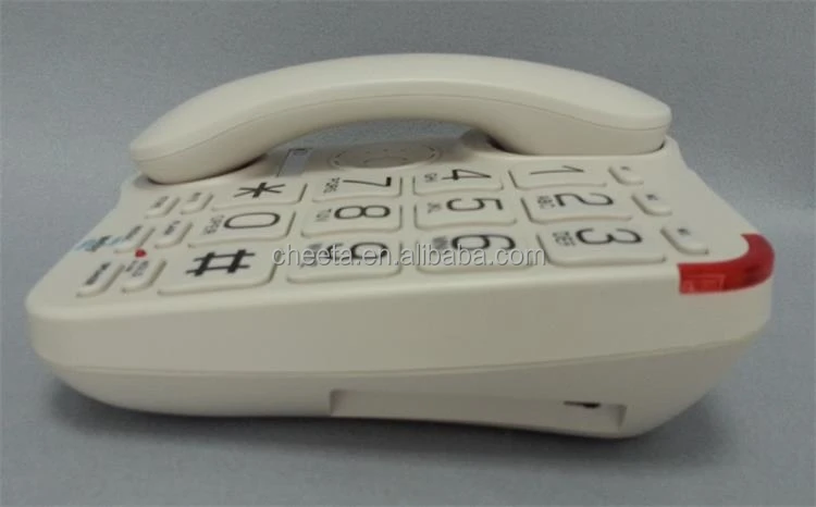Simple speed dial emergency button corded big button phone