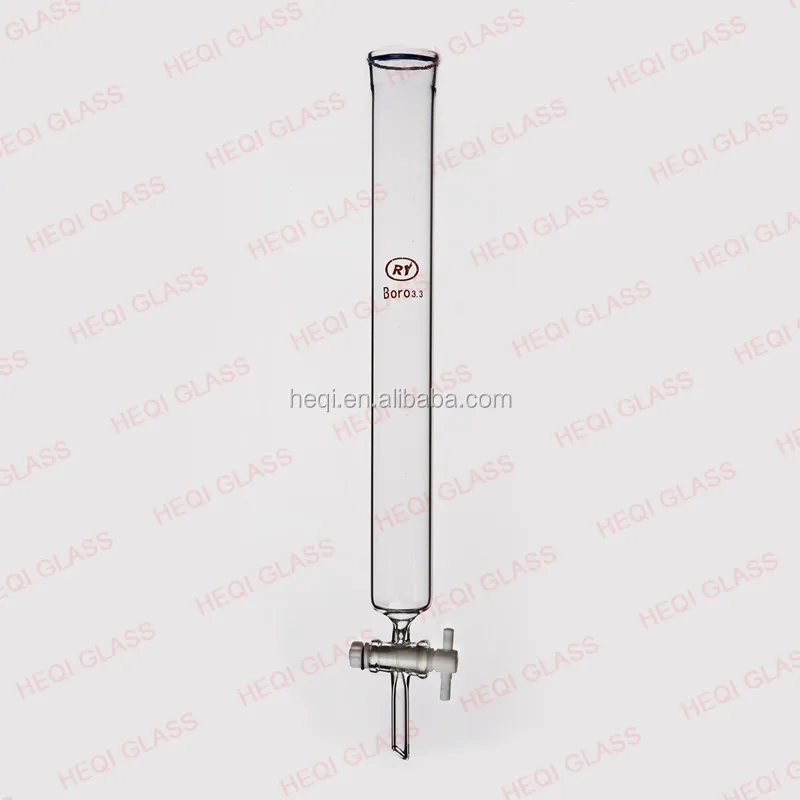 Boro 3.3 glass PTFE stopcock Chromatography Column