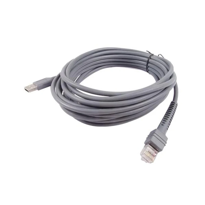 New compatible USB 5M Straight Cable for LS2208 LS4208 DS6708 Barcode Scanner Pda Parts