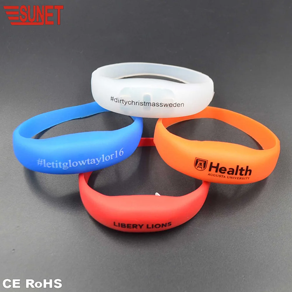 SUNJET Wedding Decoration Motion Sensor Sound Activated LED Flashing Bracelet