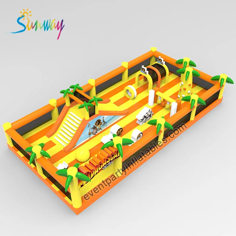 Customized Tree Inflatable Bouncer With Slide Bouncy Jumping Station Play Land