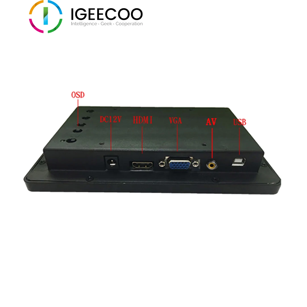 7 inch open frame touch LCD with DVI HD-MI VGA inpu from IGEECOO