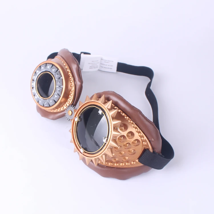 Handmade Custom Adjustable Steampunk Goggles Novelty Metal Eyewear for Parties for Costumes and Accessories