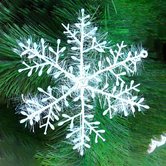 
High Quality White Plastic Office Christmas Party Decoration Knit Snowflake Pattern 