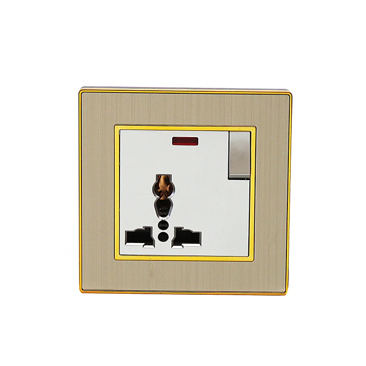 OEM High Quality Uk Standard Metal Series 13A Wall Socket With Indicator Light