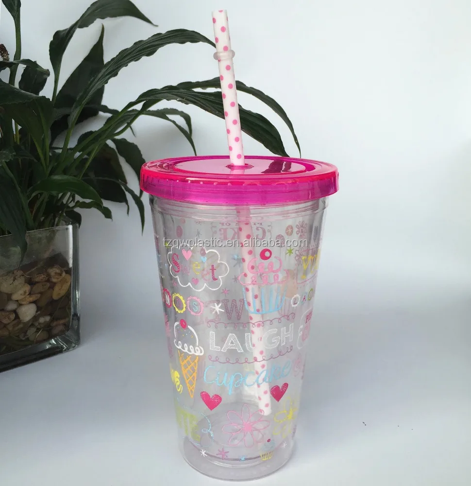 Cupture Classic Candy Insulated Tumbler Cup with Lid, Reusable Straw & Hello Name Tags - 16 oz, 12 Pack