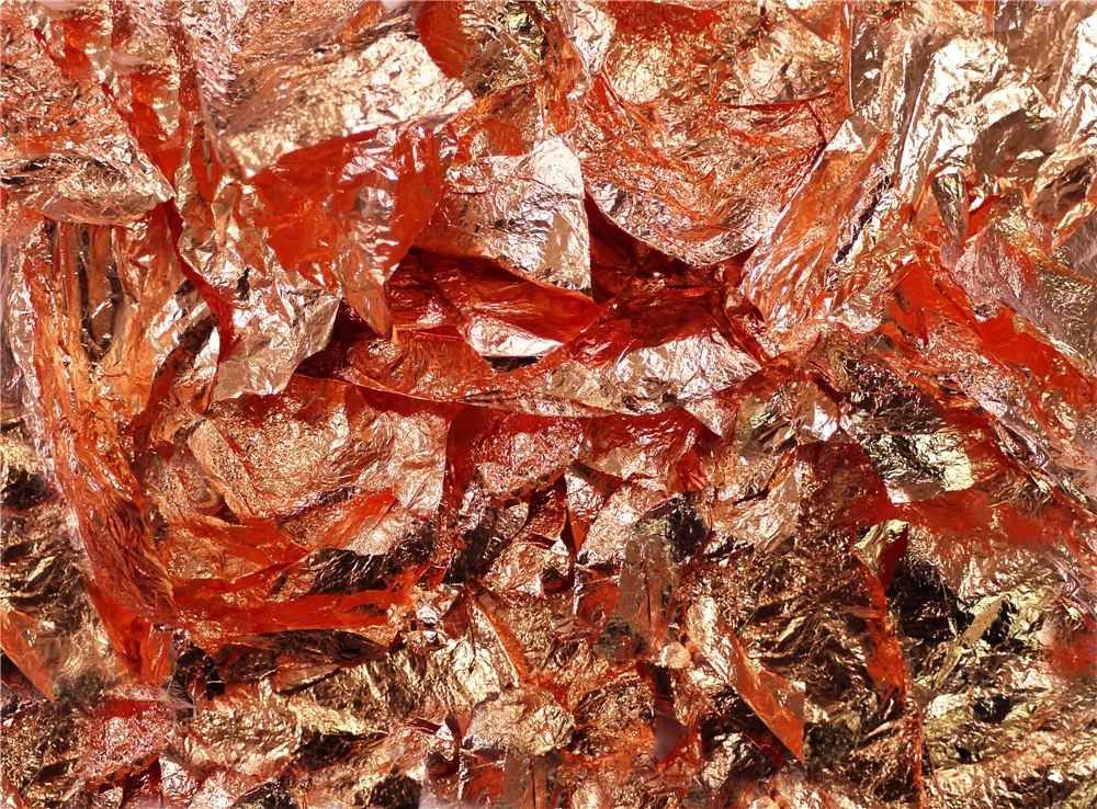 Factory Direct Sale High quality flakes gold leaf painting copper flake Glass Art Crafts Nail Decoration 1kg per carton