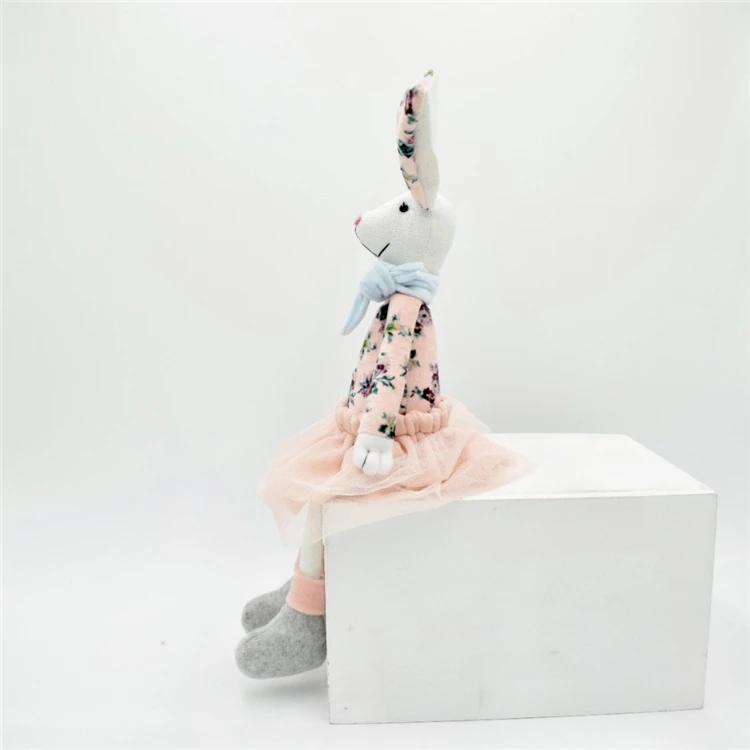 Новейший праздничный домашний декор, весенние подарки, цветочный тканевый предмет, милый кролик, розовый кролик, пасхальные поделки для декора