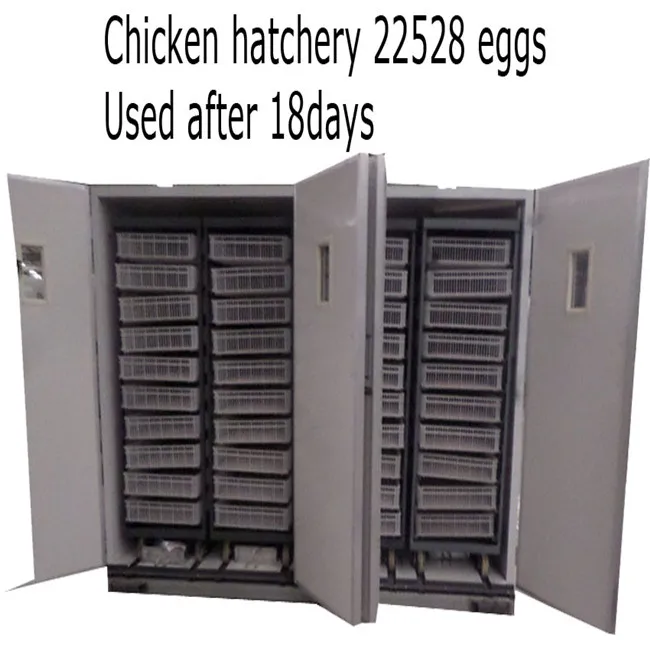 Large capacity setter and hatcher combined automatic 20000 chicken eggs incubator with eggs trolley
