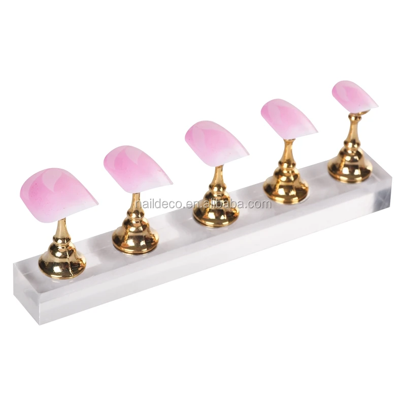 wholesale nail polish display Magnetic chess Nail Tip Practice Stand holder